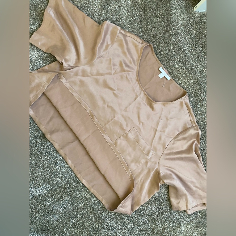 NWOT Lunya washable silk crop tshirt size L - Picture 4 of 10